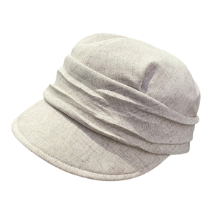 春夏季新款复古褶皱马术帽子女显脸小百搭棒球帽可折叠宽檐鸭舌帽