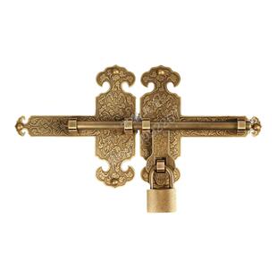 纯铜中式仿古大门插销老式木门锁花园庭院门门闩祠堂农村大门门栓