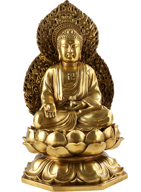 黄铜大势至菩萨 阿弥陀佛释迦牟尼佛如来佛祖佛像家用供奉摆件