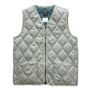 现货TAION MILITARY V-NECK DOWN VEST 军事线防撕裂绗缝羽绒马甲