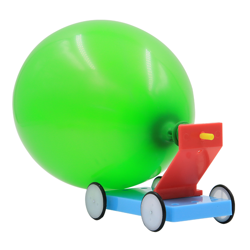 科学小制作气球动力反冲小车 幼儿园实验礼物 小学生手工作业材料