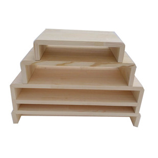 实木垫高架显示器增高架屏幕托架支架桌面置物架定制清漆架子底座