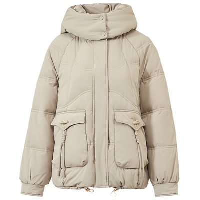 啄木鸟棉服女2025冬季新款时尚短款棉袄妈妈加厚保暖防风棉衣外套