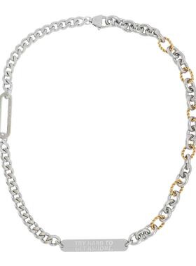 ROADLATIVE“努力幸运上岸”嘻哈配饰钛钢潮男项链古巴链生日礼物