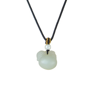 保真生肖鸡吊坠天然和田玉挂件属相鸡六合吊坠马年首饰挂件送女友