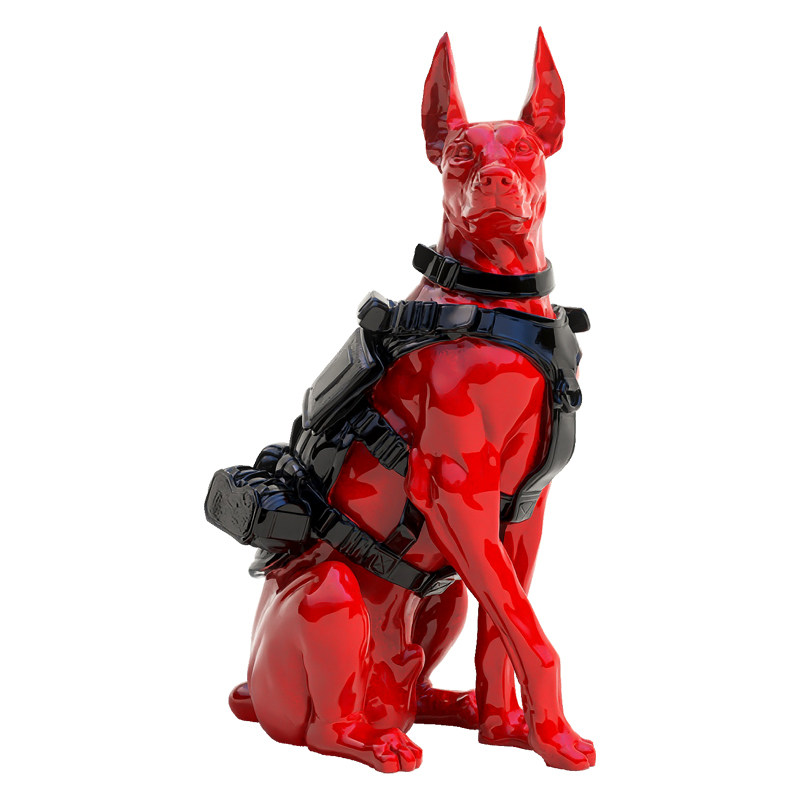 美式杜宾犬装饰摆件!蓝牙音响