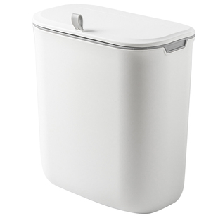 日本干湿分离厨房壁挂式橱柜门垃圾桶可移动免弯腰翻盖带盖不脏手