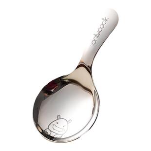 onlycook 短柄圆头儿童吃饭勺汤勺304不锈钢小勺子茶叶奶粉调味勺