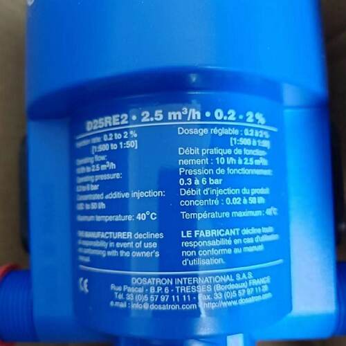 议价法国多寿免电源鸡场加药器 D25RE2·2.5m3/h·0.2-2%  DOSATR