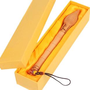 桃木文昌笔挂件魁星点斗状元毛笔摆件书房装饰送学生孩子升学礼物