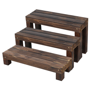 实木台阶脚踏防腐木阳台木踏板小家用楼梯飘窗厨房地面增高垫脚凳