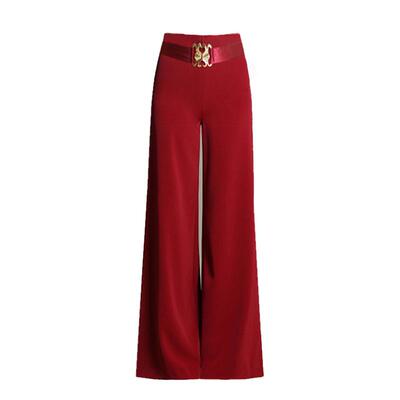 高腰垂感宽松抗皱免烫阔腿裤