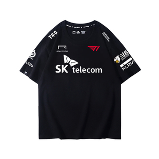 skt队服T1战队2024夏季出征服T恤Faker大魔王同款LCK比赛短袖半袖