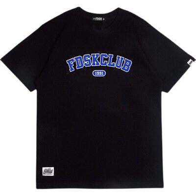 fdsk蓝字母弧形简洁复古潮流休闲