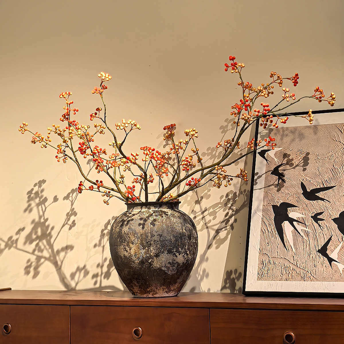 森空间仿真绿植装饰山归来果子假花软装室内客厅摆件搭配植物花束