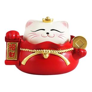 创意招财猫烟灰缸个性潮流家用客厅办公室防飞灰带盖子可爱少女心