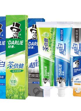 好来牙膏含氟双重薄荷茶倍健超白