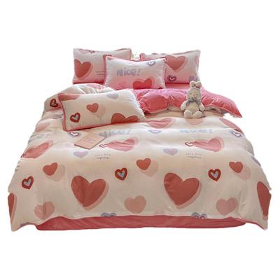 全棉加绒被套单件一面纯棉牛奶绒