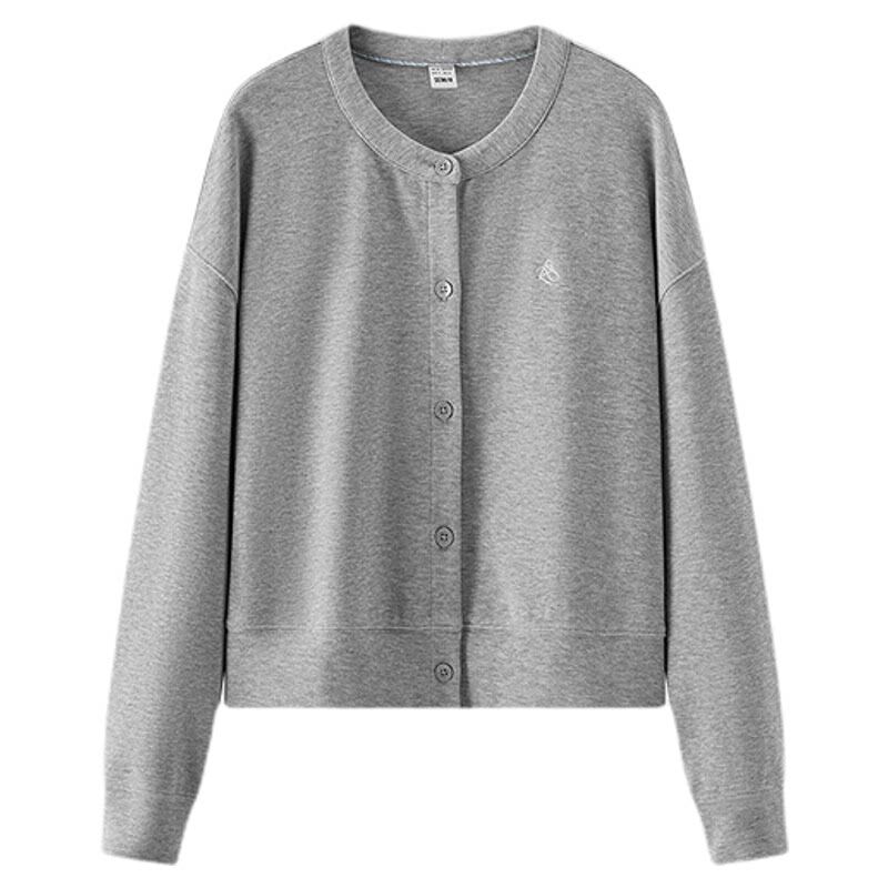 森马外套女春日系减龄圆领2026新款拼接条纹宽松落肩刺绣叠穿夹克