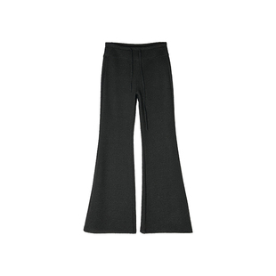 也太显瘦啦！~高腰喇叭休闲裤女秋冬新款保暖磨毛修身显瘦长裤子