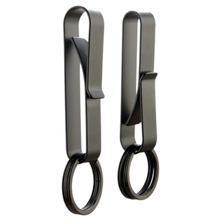 不锈钢EDC户外挂扣裤腰锁钥扣通勤穿腰带插皮带腰夹便携钥匙扣男