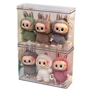labubu展示盒亚克力拉布布挂件收纳神器透明公仔搪胶娃娃防尘盒子