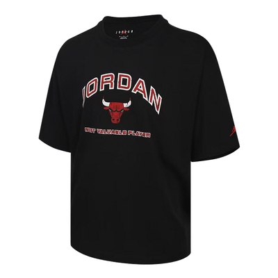 Jordan耐克男短袖夏公牛图案印花宽松透气篮球运动T恤IF3122-010