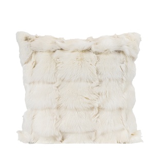 Texdream态度 真狐狸毛皮草抱枕套客厅沙发样板间奢华靠枕含枕芯