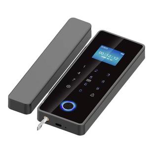 密码u型锁玻璃门指纹锁双门商铺店面大门U型插锁电子挂锁智能门锁