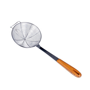 不锈钢防烫一体线漏勺加固内线带钩明火炉专用牛肉火锅勺笊篱家用