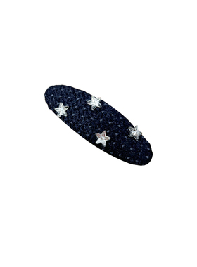 韩系藏蓝色波点星星发夹女高级感刘海碎发bb夹发卡气质百搭掰掰夹