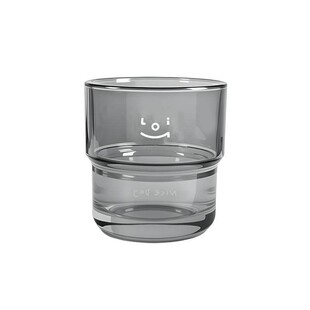 OliOliii便携简约透明黑高颜值便携小清新无沿玻璃咖啡杯耐高温