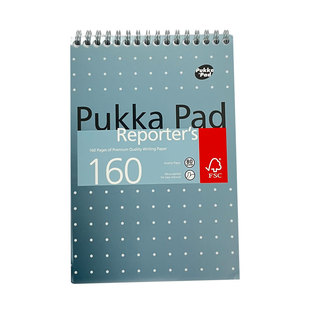 Pukka Pad a5灰色横线竖翻线圈本上翻横线笔记本子螺旋纠错记事本简约商务手账本