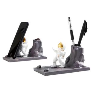 电脑树脂航天员家居欧式简约北欧手机支架车载摆件插笔筒家具办公