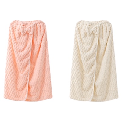 洁丽雅浴裙柔软菠萝格云朵绒