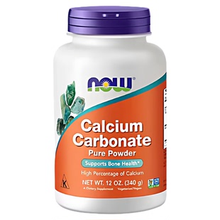 美国原装now foods诺奥碳酸钙粉340g人宠共用 猫狗补钙自制生骨肉