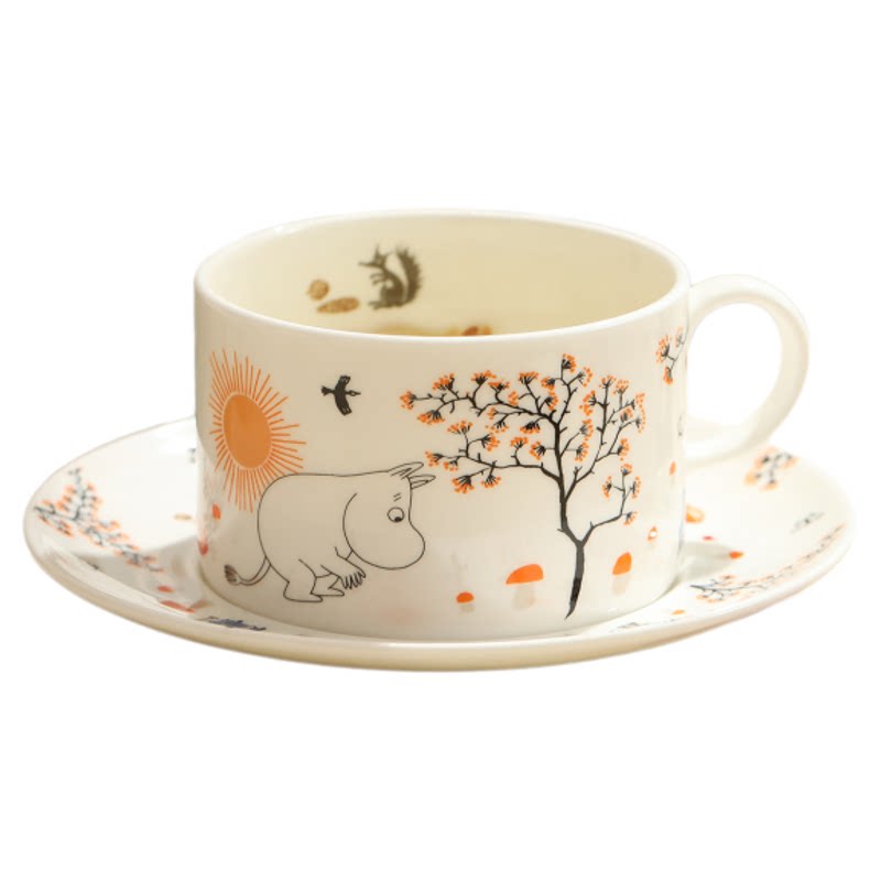 moomin姆明咖啡杯套装水杯骨瓷马克杯碟高颜值教师节生日礼物乔迁