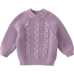 戴维贝拉儿童新年红色毛衣男童女童针织衫衣服宝宝上衣白色童装冬