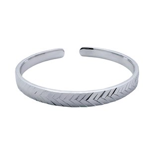 银手镯纯银女足银s999实心手镯年轻款小众开口式女生镯子礼物女士