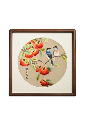 绣美苏绣中式双面刺绣摆件工艺品