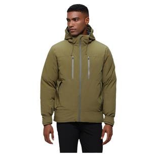 黑冰户外休闲防风保暖鹅绒800蓬连帽羽绒服男款8572