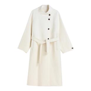 IVYKKI艾维时尚毛呢外套女气质宽松显瘦中长款大衣2025年秋季新款