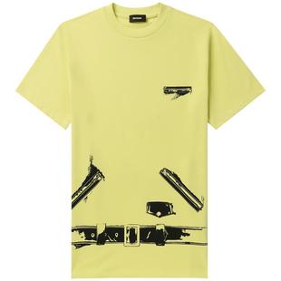 IT We11Done女装中长款短袖T恤新品男友风图案印花宽松半袖798UYE