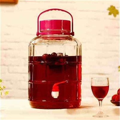 加厚透明密封罐带水龙头的玻璃瓶杨梅酒水果孝素发酵桶果汁饮料罐