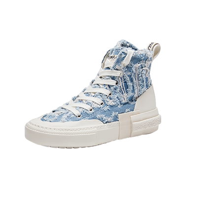 gongji原创牛仔流苏软底硫化鞋