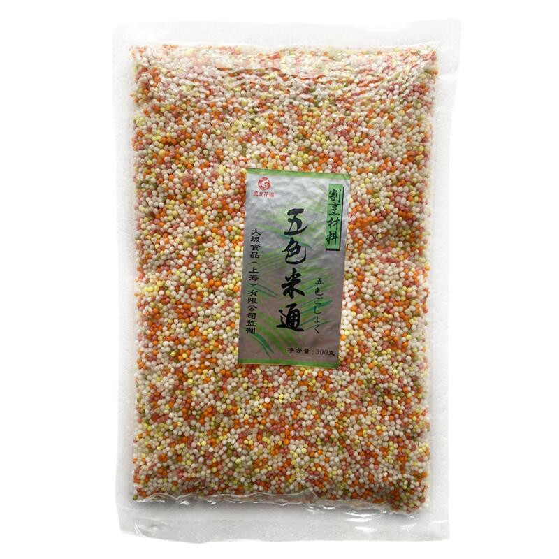日本茶泡饭彩色粒米通300g炸米果寿司料理店膨化大米花拌饭团脆米