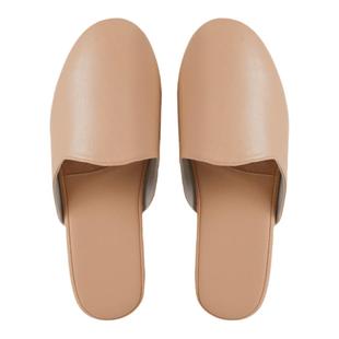 高端包头皮拖鞋女款家居高级感办公室平底法式半拖鞋女牛筋底外穿