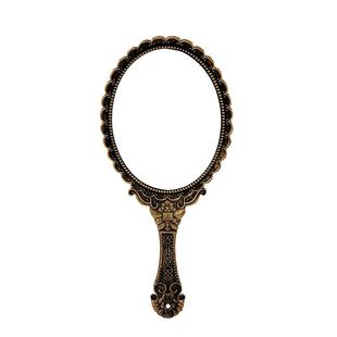 复古宫廷风化妆镜手柄镜子大号塑料便捷小号梳妆镜美容院女生专用