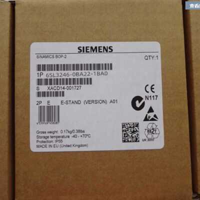 议价西门子G120控制单元6SL3246-0BA22-1BA0原装现货6SL32460BA22
