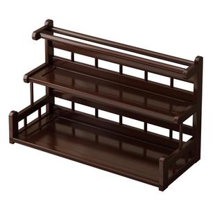 桌面小型博古架茶杯茶具置物架新中式台式茶叶展示架紫砂壶摆放架